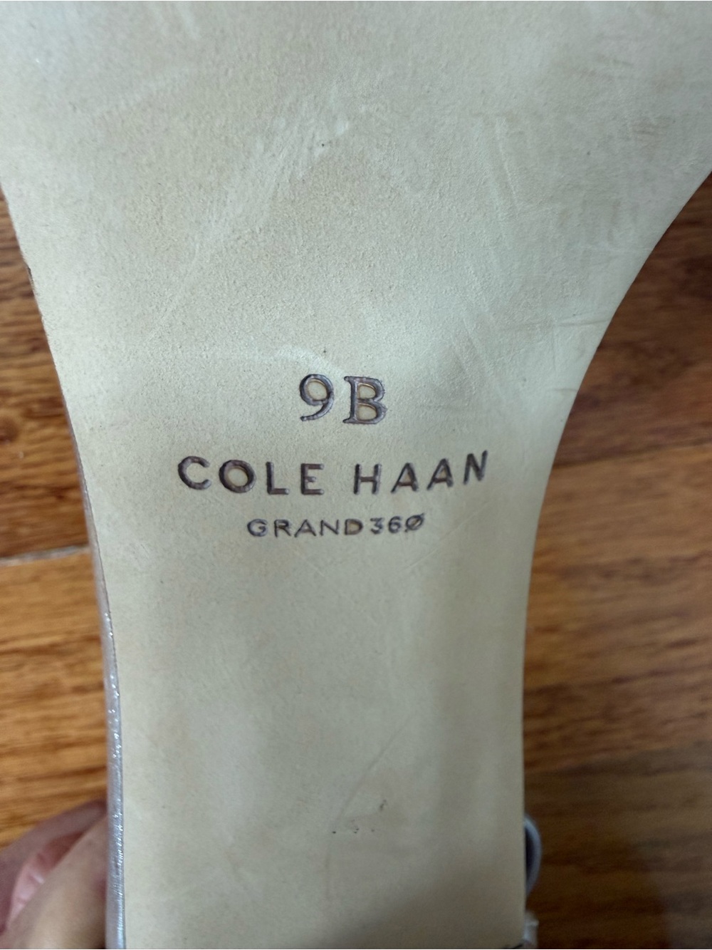 Cole Haan Metallic Silver Block Heel Sandals - Picture 6 of 6